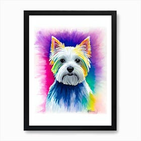 West Highland White Terrier Rainbow Oil Painting Dog Art Print