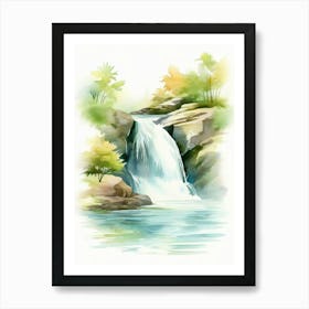 Waterfall Painting 2 Art Print