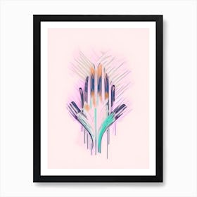 Blessing Hands Symbol Minimal Watercolour Art Print