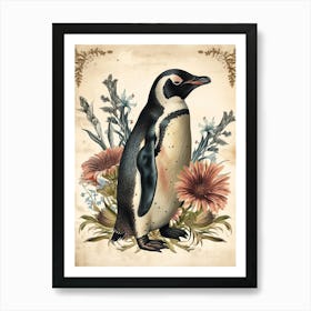 Adlie Penguin Phillip Island The Penguin Parade Vintage Botanical Painting 3 Art Print