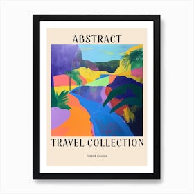 Abstract Travel Collection Poster French Guiana 1 Art Print