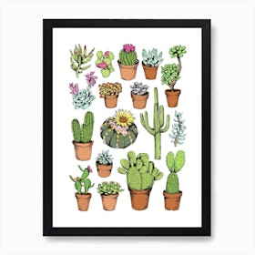 Cacti Art Print