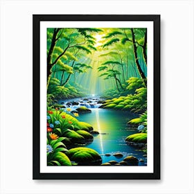 River In The Forest 6 Art Print