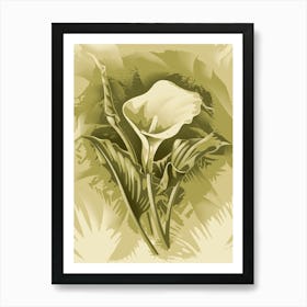 abstract Calla Lily Art Print