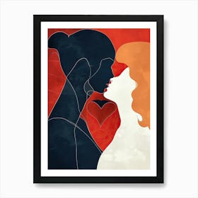 Kiss For All, Valentine's Day , LGBT Art Print