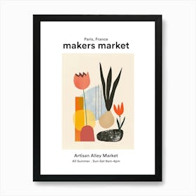 Paris, France Artisan Alley Market Art Print