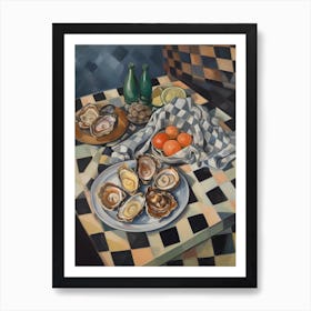 Oysters Still Life Painting Art Print