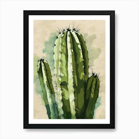 Gymnocalycium Cactus Minimalist Abstract 3 Art Print