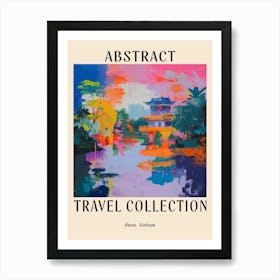 Abstract Travel Collection Poster Hanoi Vietnam 4 Art Print