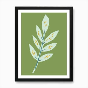 Illustration Of A Leaf Art Print