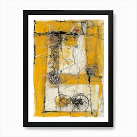 Yellow And Black 2 Art Print