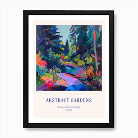 Colourful Gardens Vandusen Botanical Garden Canada 2 Blue Poster Art Print