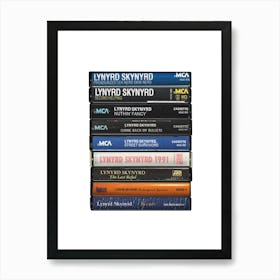 Lynyrd Skynyrd - Albums - Cassette Print Art Print