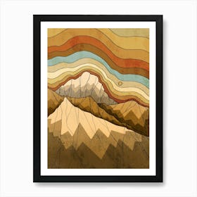 Copper Rocks And Hills Art Print