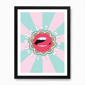 Eat The Rich Retro Art Print