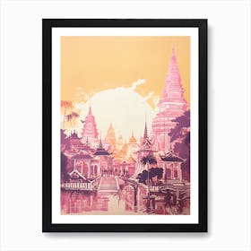Bangkok In Risograph Style 2 Art Print