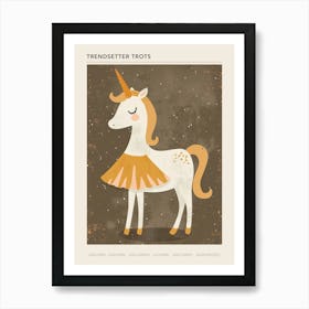 Fashion Unicorn Muted Pastels 1 Poster Art Print