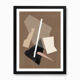 Brown Paper Cuts Print Art Print