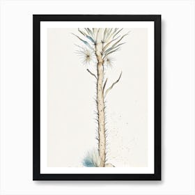 Silver Torch Joshua Tree Minimilist Watercolour  (4) Art Print