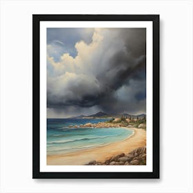 Storm Clouds Over The Beach.9 Art Print