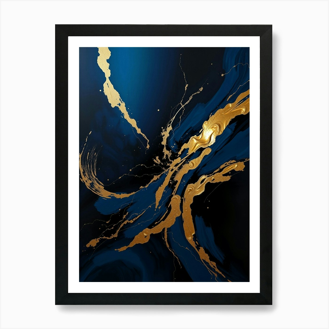 Póster arte de pared enmarcado abstracto fascinante Flux quick A lienzo impresión cuadro - Imagen 2 de 4