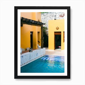 Yellow Pool House Art Print