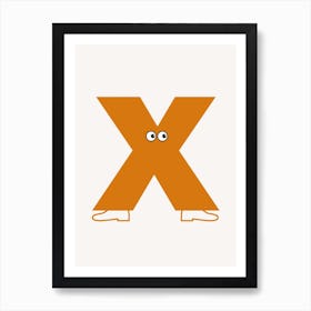 Alphabet Poster X Art Print