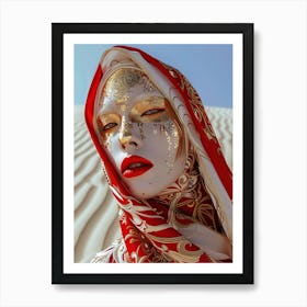 Portrait Of A Woman In The Desert 1 Art Print