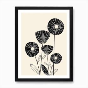 Abstract Flowers Art Print