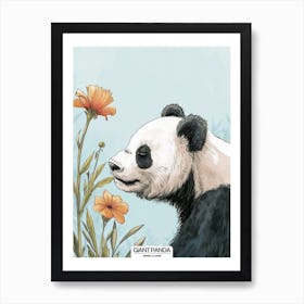 Giant Panda Picking Berries Poster 2 Art Print