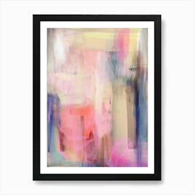 DAVENPORT - Pastel Multi Colour Rainbow Pride Abstract  Art Print