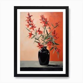Bouquet Of Autumn Sage Flowers, Fall Florals Painting 0 Art Print