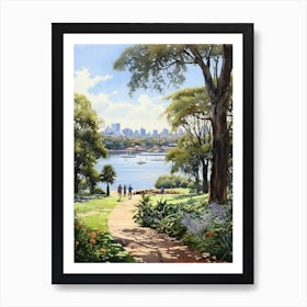 Royal Botanical Gardens Sydney Australia Watercolour  1 Art Print