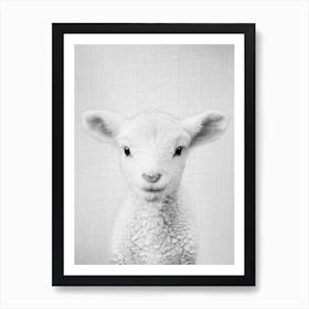 Lamb - Black & White Art Print