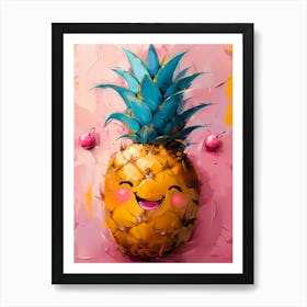 A happy Ananas  Art Print