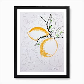 Floating Lemons Art Print