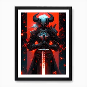 Horned Warrior 1 Art Print