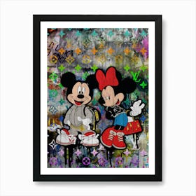 Mickey And Minnie Mouse Moschino Art Print