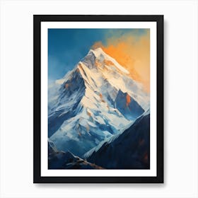 Nanga Parbat Pakistan 4 Mountain Painting Art Print