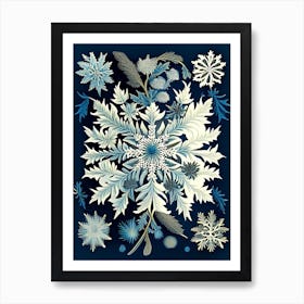 Individual, Snowflakes, Vintage Botanical 2 Art Print