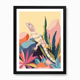 Modern Abstract Lizard Illustration 5 Art Print