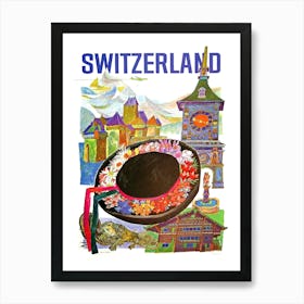 Switzerland, Vintage Travel Poster Art Print