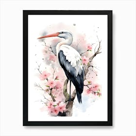 Stork bird Art Print