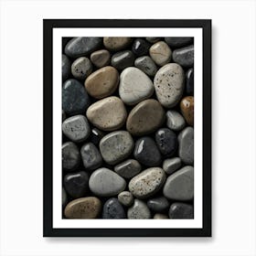 Pebbles Texture Background Art Print