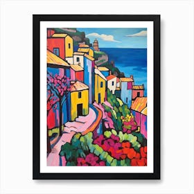 Cinque Terre Italy 2 Fauvist Painting Art Print