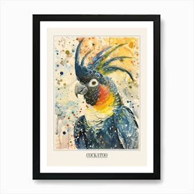 Cockatoo Colourful Watercolour 4 Poster Art Print