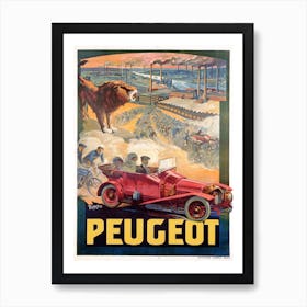 Advertisement For Peugeot Art Print