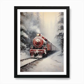 Christmas Train Art Print