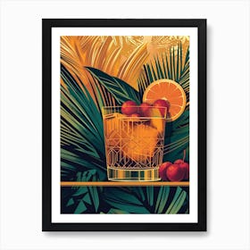 Art Deco Cocktail 4 Art Print