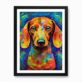 Dachshund dog print 3 Art Print